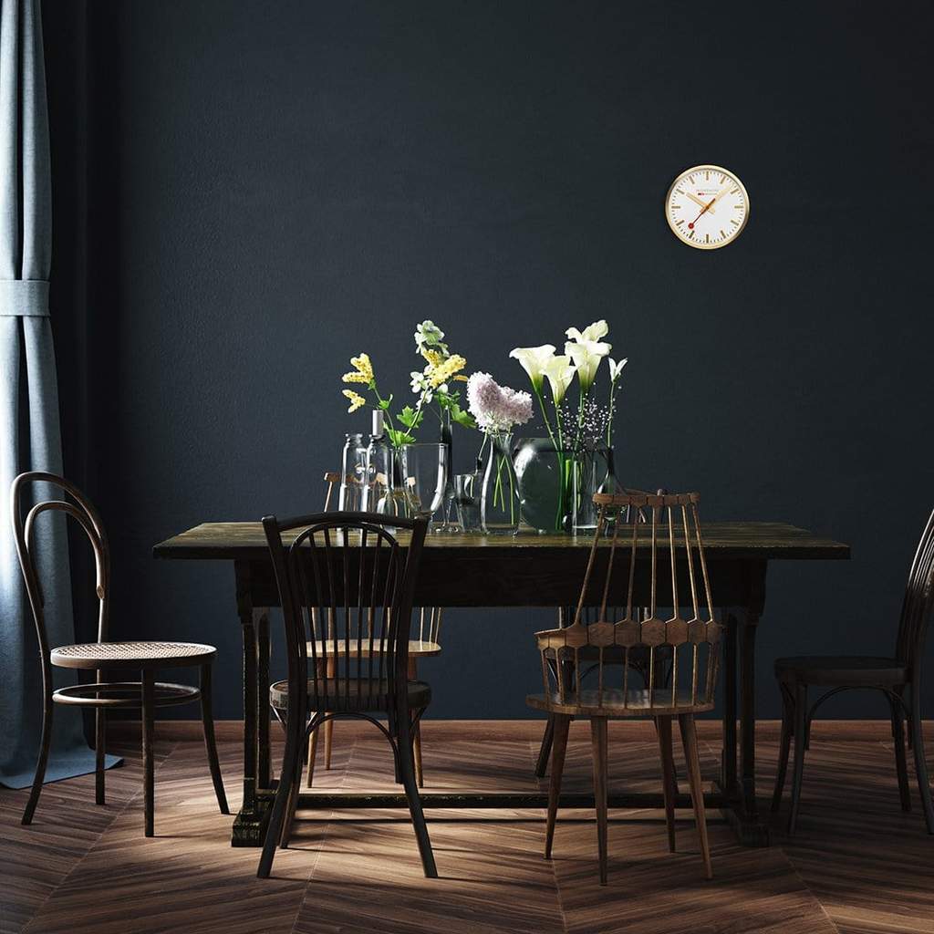 Mondaine Official Gold Pure Wall Clock 25cm