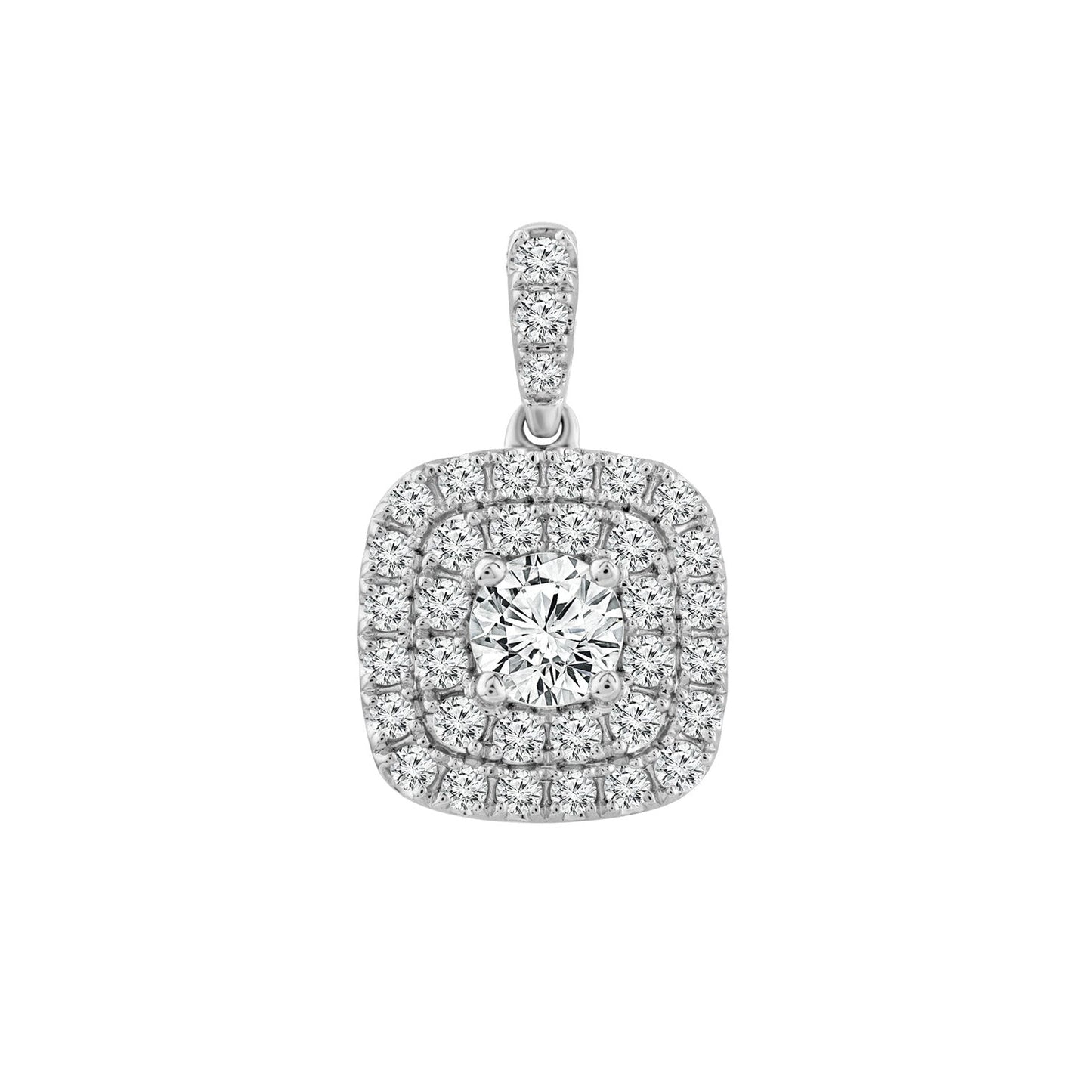 1.00ct Lab Grown Diamond Pendant in 18K White Gold
