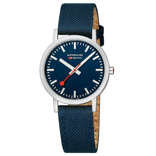 Mondaine Official Swiss Railways Classic Deep Blue 36mm Watch