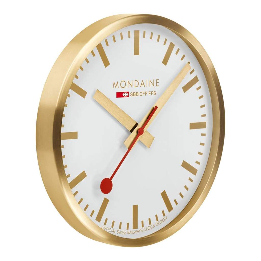 Mondaine Official Gold Pure Wall Clock 40cm