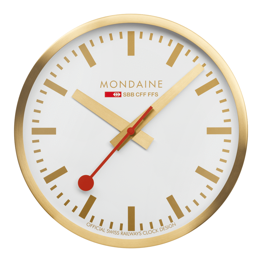 Mondaine Official Gold Pure Wall Clock 40cm