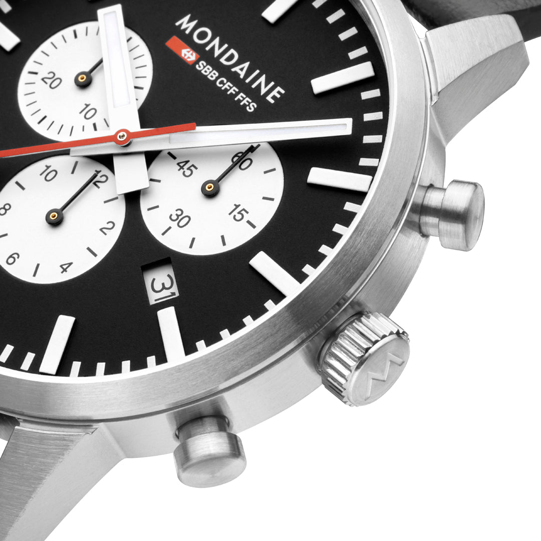 Mondaine Official Swiss Railways Neo Chronograph Super-LumiNovaB. 41mm Watch