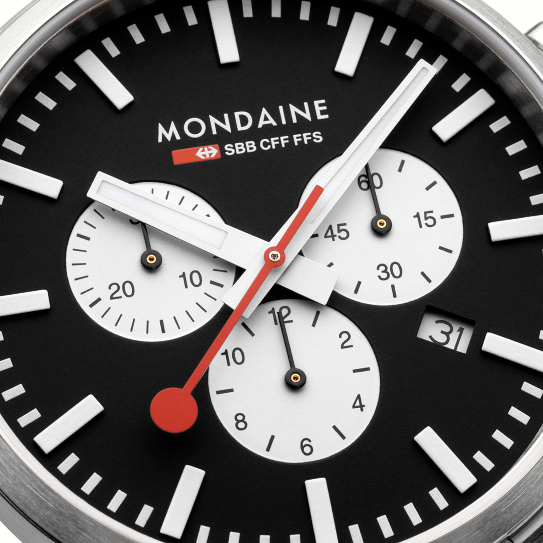 Mondaine Official Swiss Railways Neo Chronograph Super-LumiNovaB. 41mm Watch