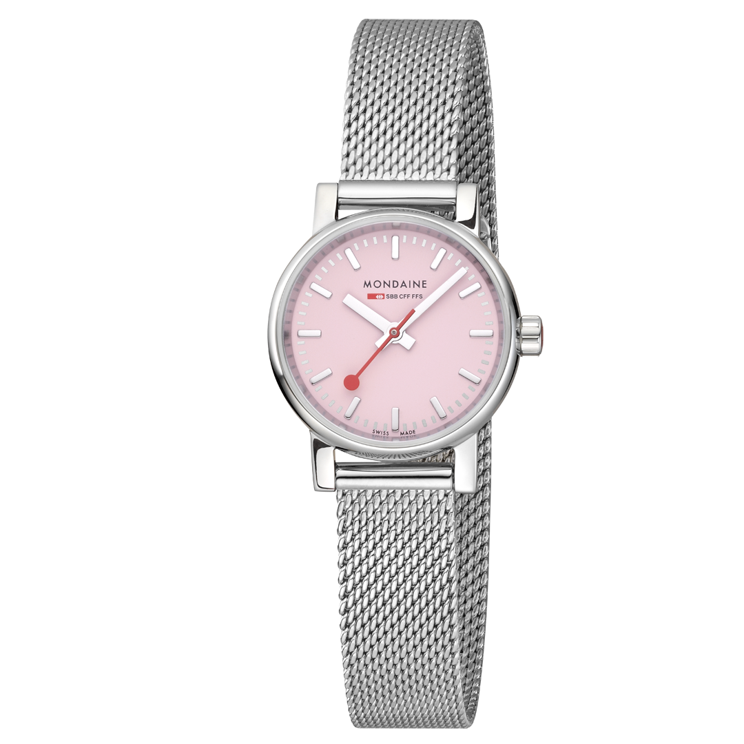 Mondaine Official Swiss Railways Evo2 26mm Sunrise Pink Watch