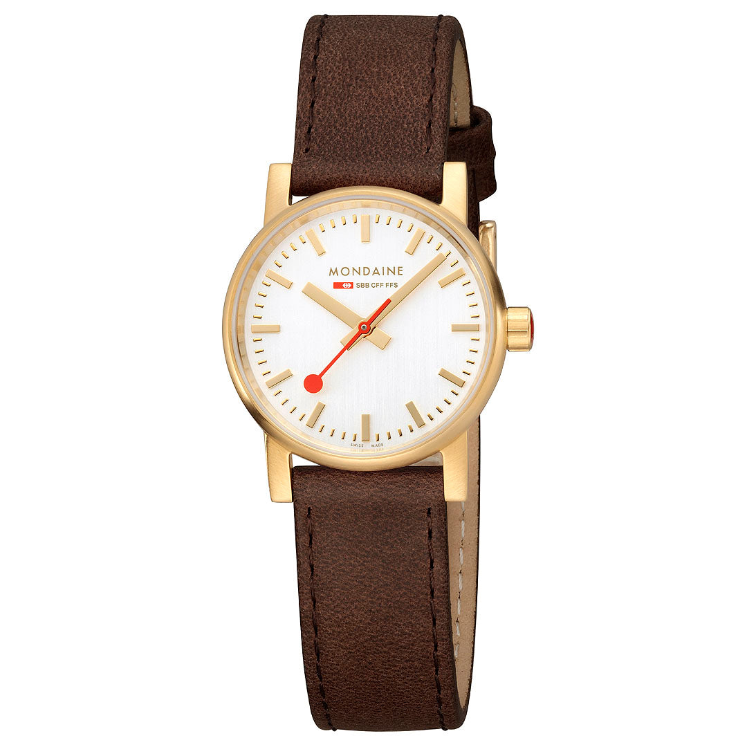 Mondaine Official evo2 30mm Golden Stainless Steel watch