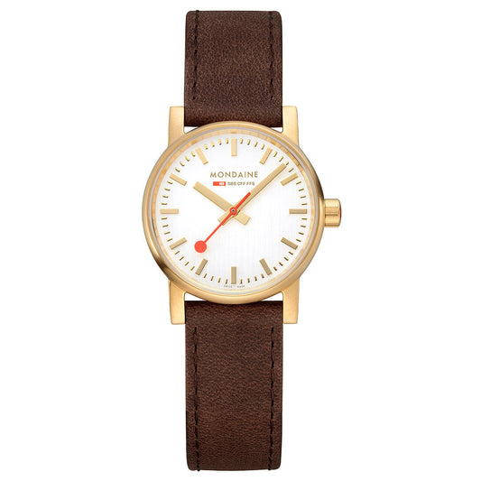 Mondaine Official evo2 30mm Golden Stainless Steel watch