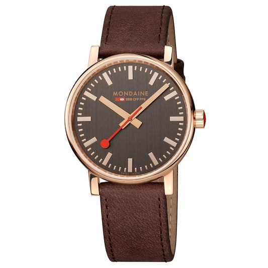 Mondaine Official Swiss Railways Evo2 40mm Rose Gold Watch