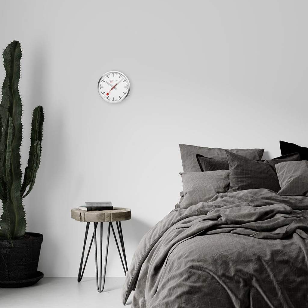 Mondaine Official Silver Pure Wall Clock 25cm