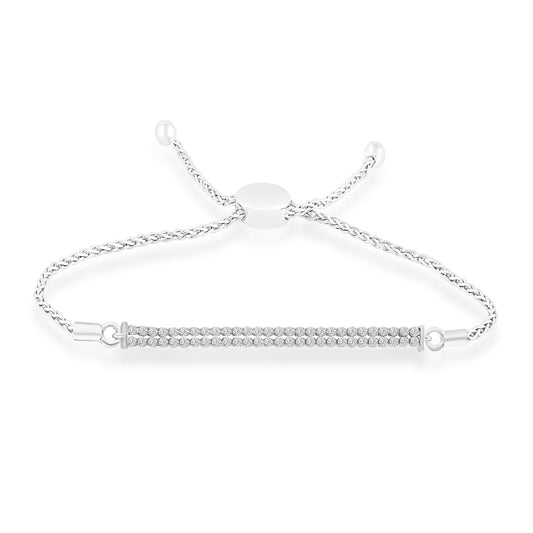 Diamond Bracelet with 0.88ct Diamonds in 9K White Gold