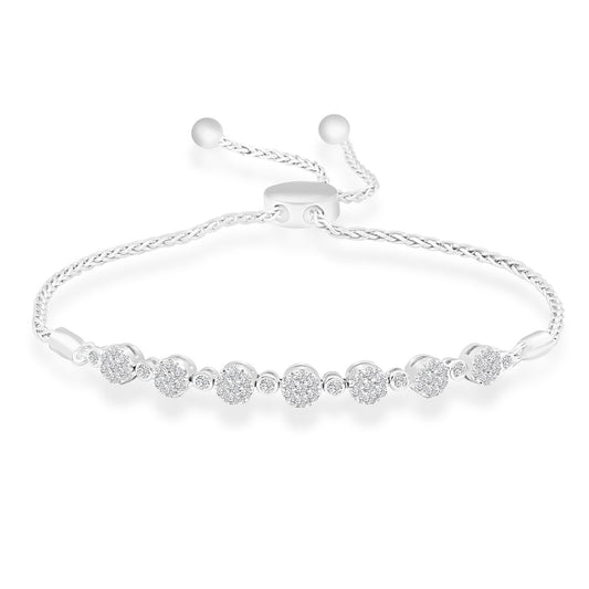 Diamond Bracelet with 0.50ct Diamonds in 9K White Gold