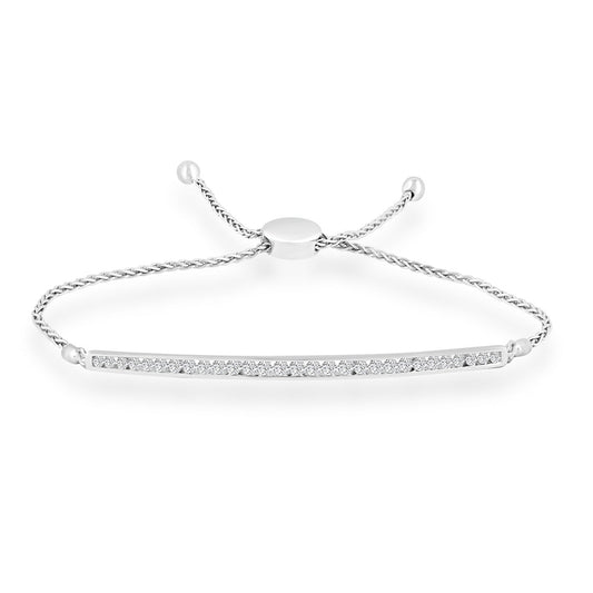 Diamond Bracelet with 0.75ct Diamonds in 9K White Gold