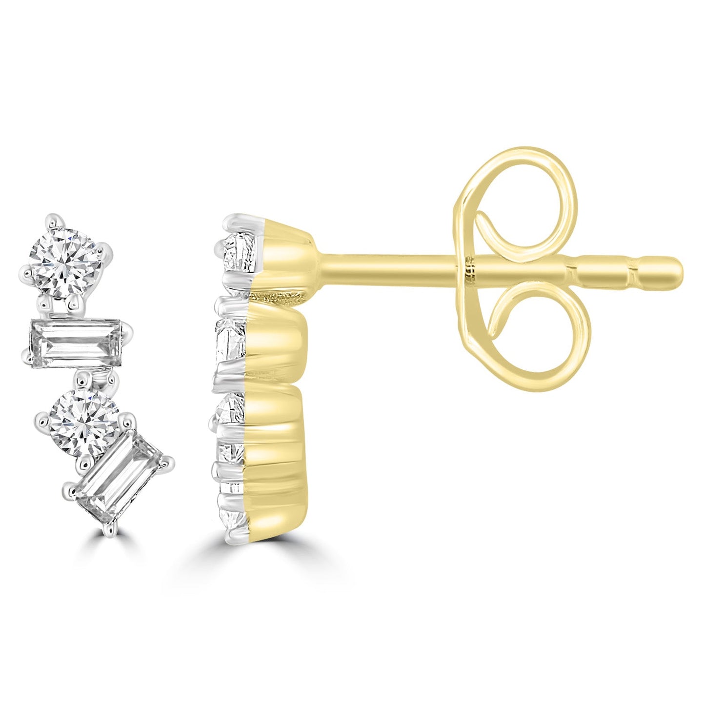 Diamond Fashion Earrings with 0.15ct Diamonds in 9K Yellow Gold