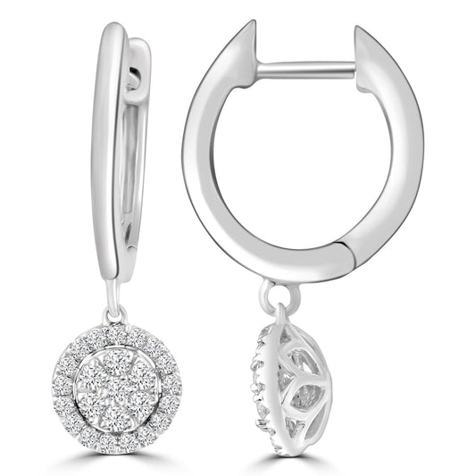 Diamond Fashion Earrings with 0.33ct Diamonds in 9K White Gold