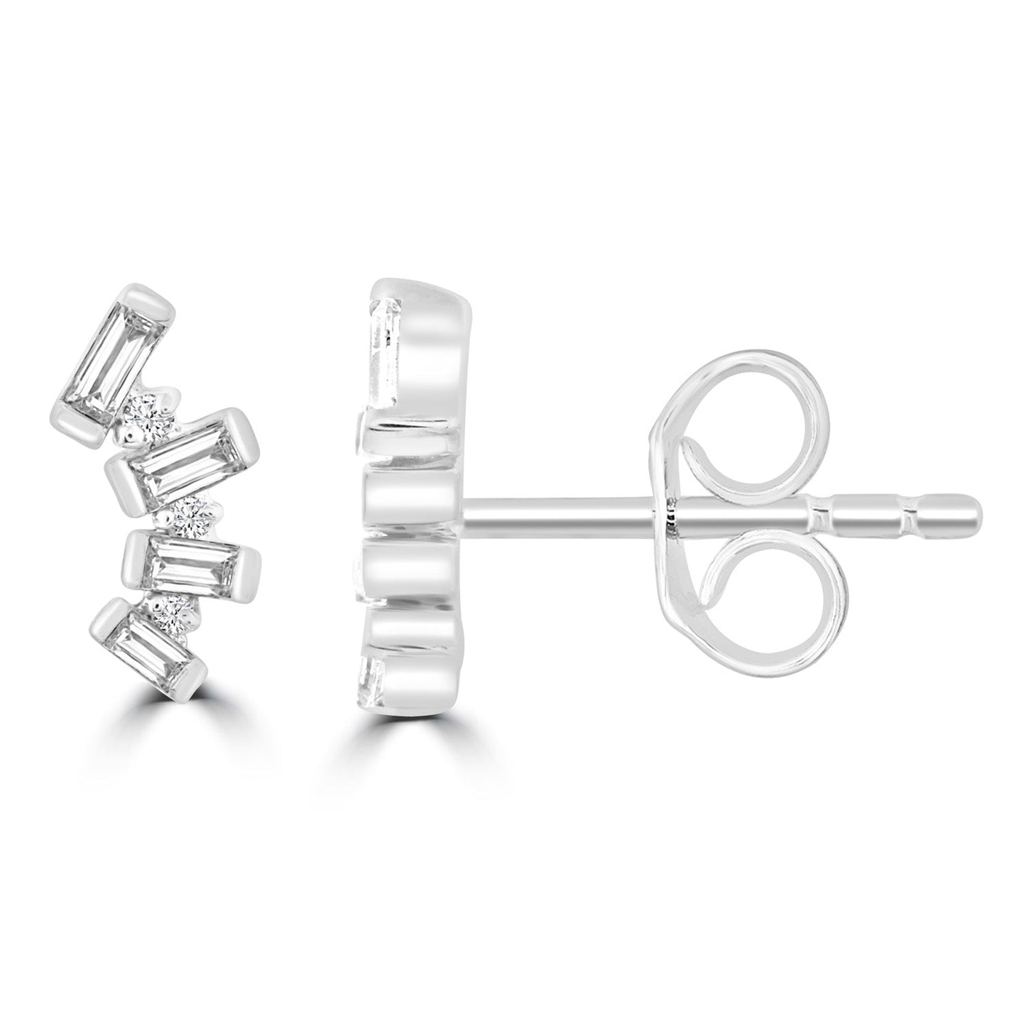 0.15ct HI I1 Diamond Earrings in 9K White Gold