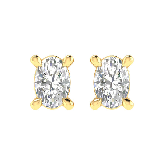 Diamond Stud Earrings with 0.25ct Diamonds in 9K Yellow Gold