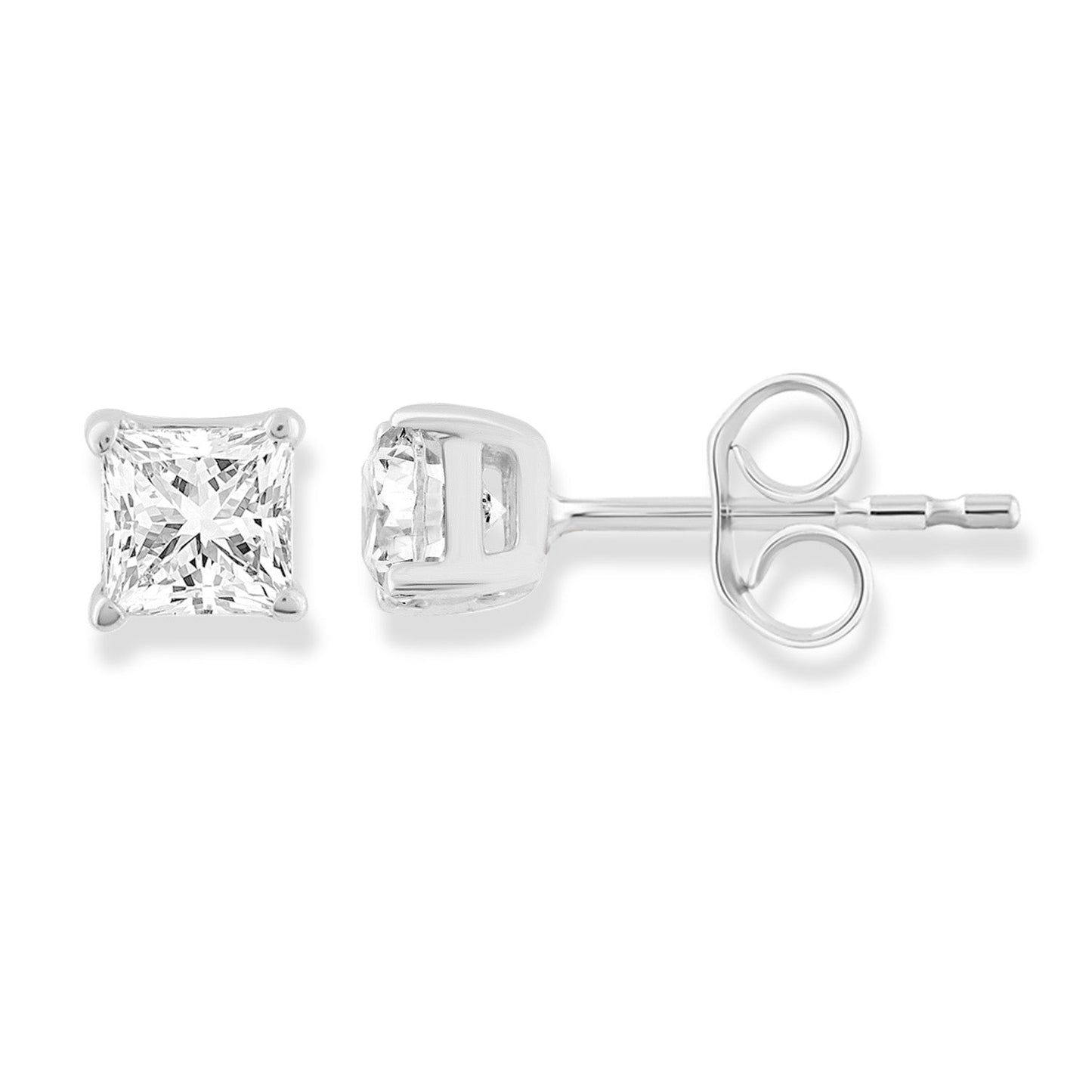 Diamond Stud Earrings with 0.50ct Diamonds in 9K White Gold