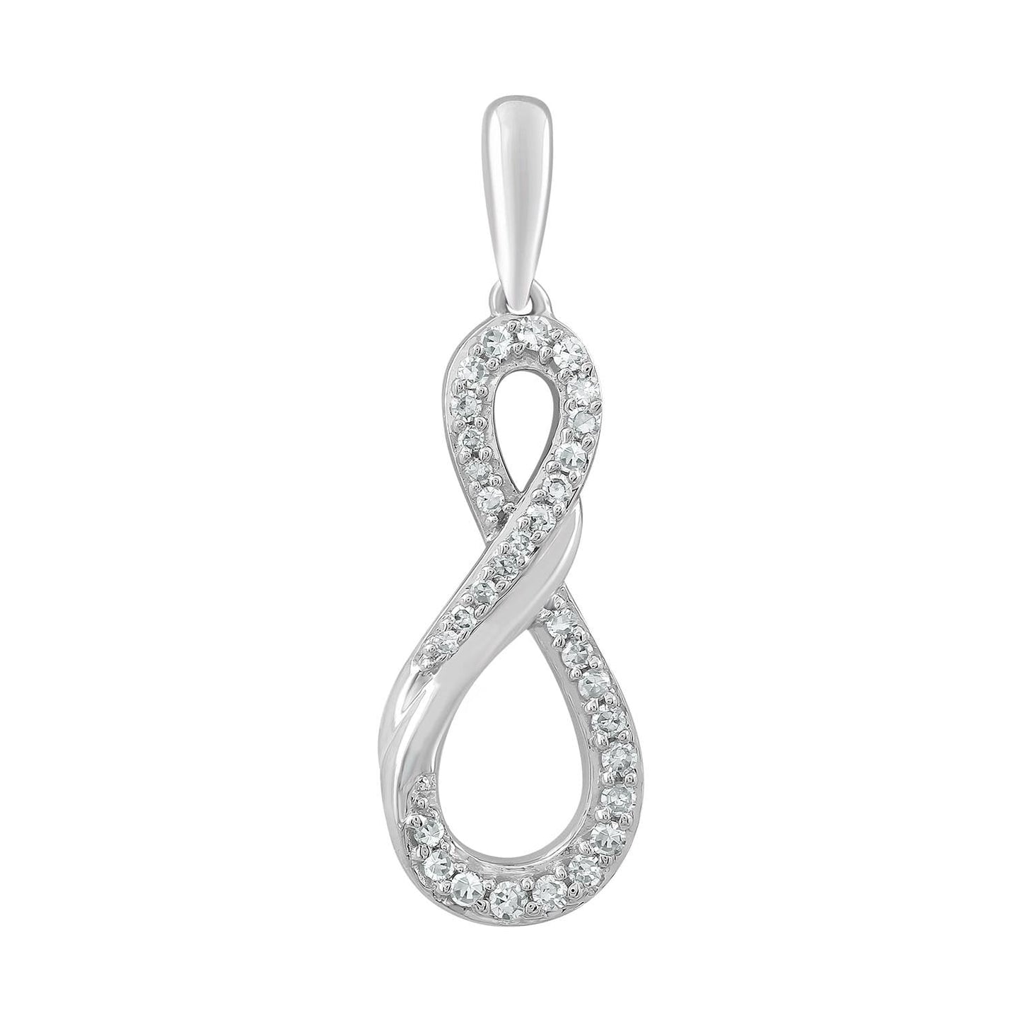 Pendant with 0.10ct Diamonds in 9K White Gold