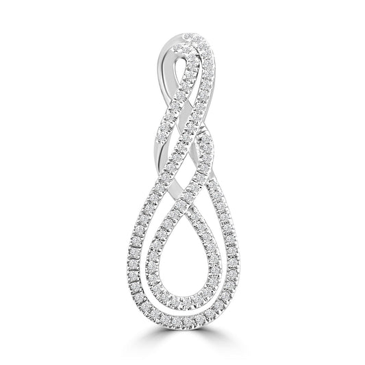 Diamond Pendant with 0.15ct Diamonds in 9K White Gold