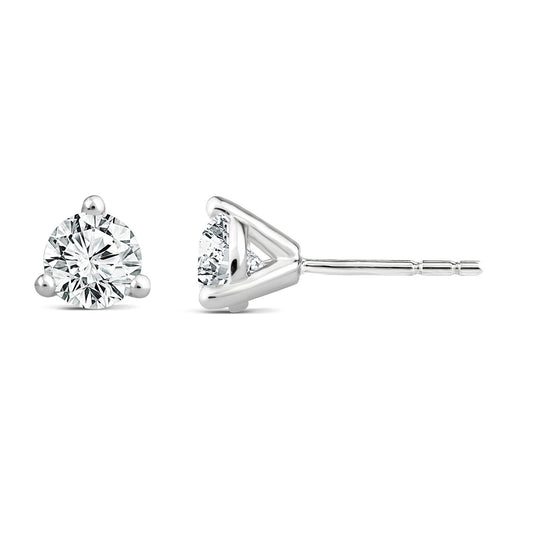 1.00ct Lab Grown Diamond Ear Studs in 18K White Gold