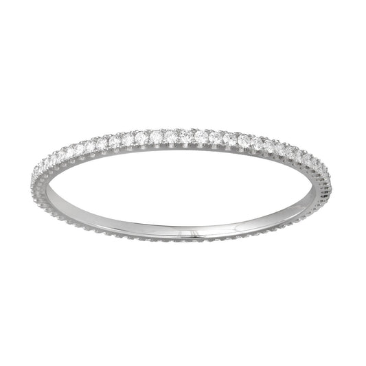 5.50ct Lab Grown Diamond Bangle in 18K White Gold