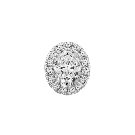 0.70ct Lab Grown Diamond Pendant in 18K White Gold