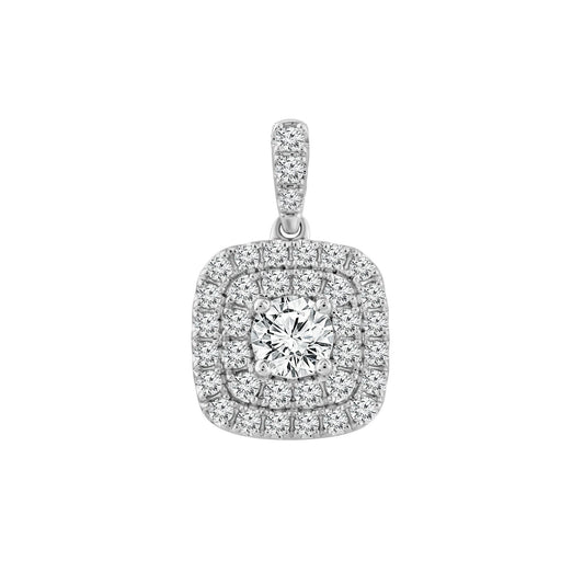 1.00ct Lab Grown Diamond Pendant in 18K White Gold