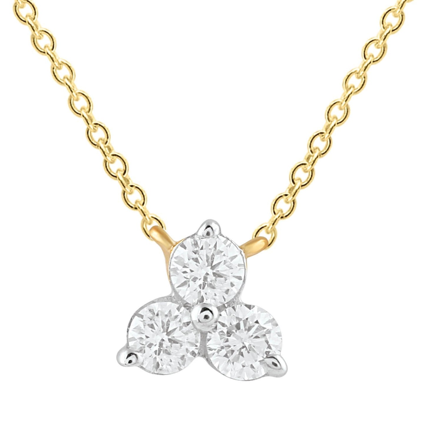 Necklace with 0.15ct Diamonds in 9K Yellow Gold