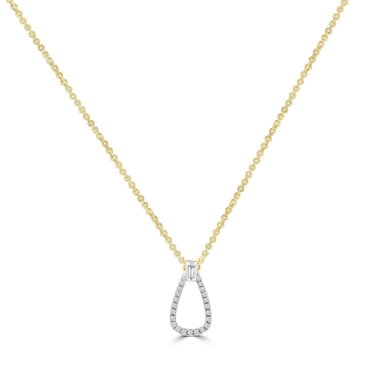 Diamond Necklace with 0.10ct Diamonds in 9K Yellow Gold