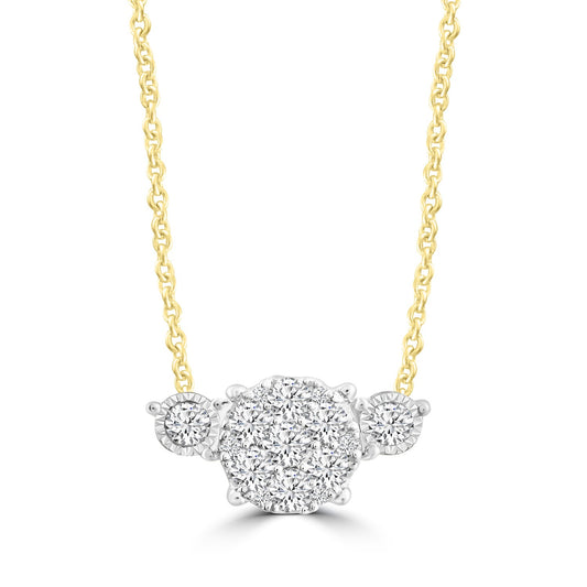 Diamond Necklace with 0.36ct Diamonds in 9K Yellow Gold