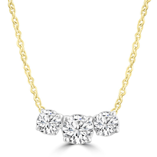 Diamond Necklace with 0.60ct Diamonds in 9K Yellow Gold