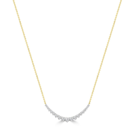 Diamond Necklace with 0.50ct Diamonds in 9K Yellow Gold