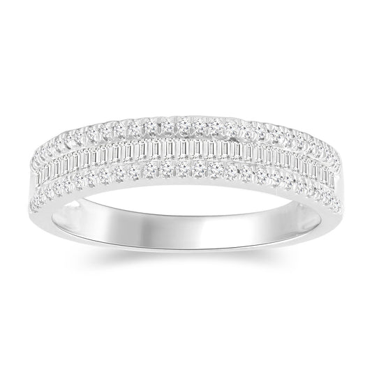 Diamond Ring with 0.50ct Diamonds in 9K White Gold