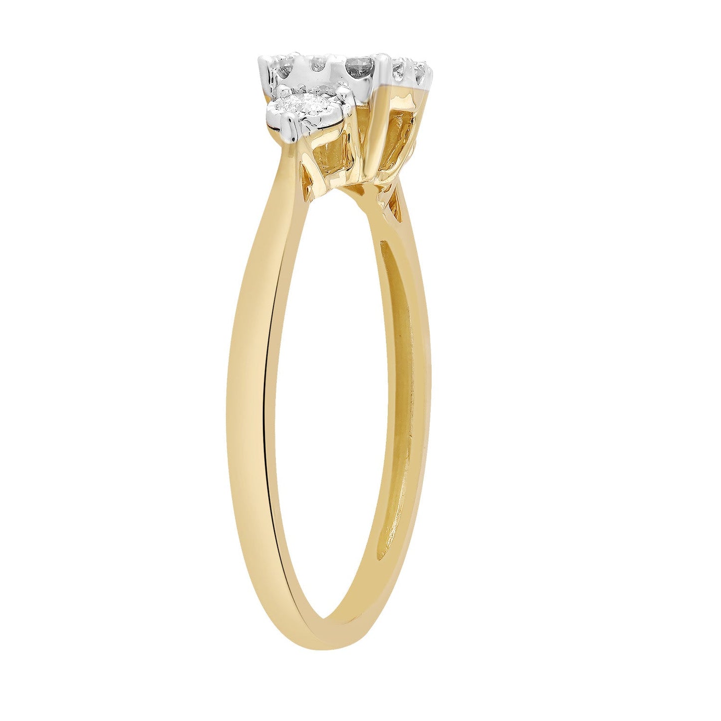 Diamond Ring with 0.33ct Diamonds in 9K Yellow Gold