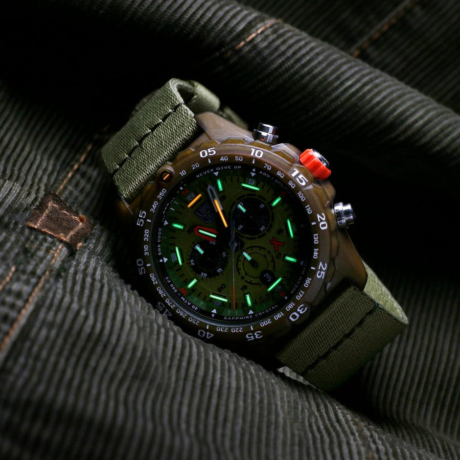 Luminox Bear Grylls Survival MASTER x #Tide ECO Chronograph Watch Green